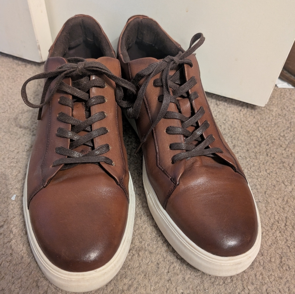 Men's Brown Leather Sneakers